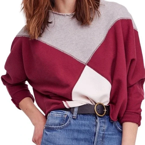 Free People Colorblock Sweatshirt - Picture 7 of 7